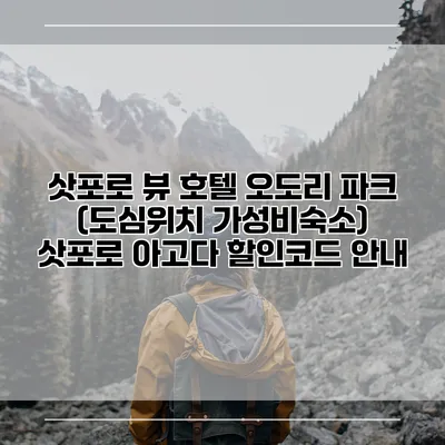 삿포로 뷰 호텔 오도리 파크 (도심위치 가성비숙소) 삿포로 아고다 할인코드 안내