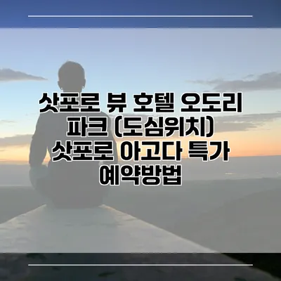 삿포로 뷰 호텔 오도리 파크 (도심위치) 삿포로 아고다 특가 예약방법