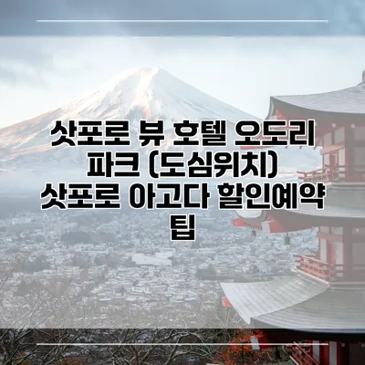 삿포로 뷰 호텔 오도리 파크 (도심위치) 삿포로 아고다 할인예약 팁