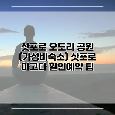 삿포로 오도리 공원 (가성비숙소) 삿포로 아고다 할인예약 팁