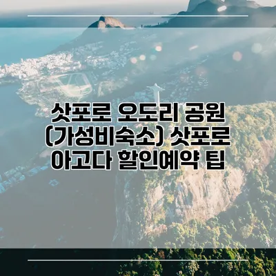 삿포로 오도리 공원 (가성비숙소) 삿포로 아고다 할인예약 팁
