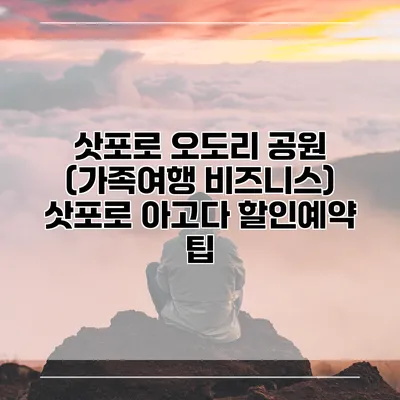 삿포로 오도리 공원 (가족여행 비즈니스) 삿포로 아고다 할인예약 팁