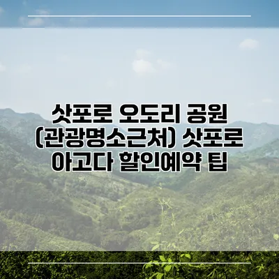 삿포로 오도리 공원 (관광명소근처) 삿포로 아고다 할인예약 팁