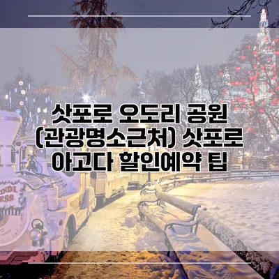 삿포로 오도리 공원 (관광명소근처) 삿포로 아고다 할인예약 팁