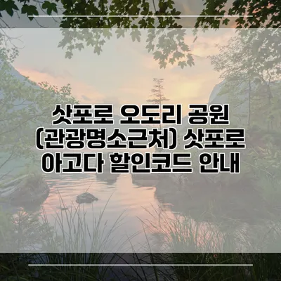 삿포로 오도리 공원 (관광명소근처) 삿포로 아고다 할인코드 안내