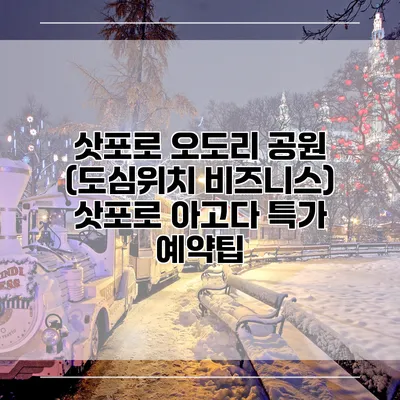 삿포로 오도리 공원 (도심위치 비즈니스) 삿포로 아고다 특가 예약팁
