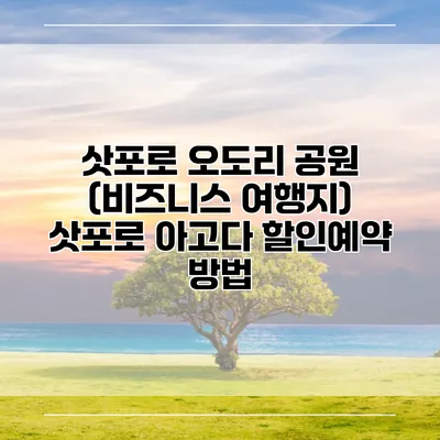 삿포로 오도리 공원 (비즈니스 여행지) 삿포로 아고다 할인예약 방법