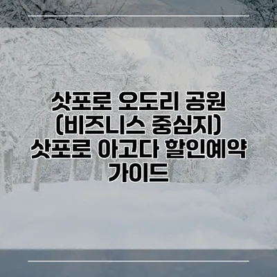 삿포로 오도리 공원 (비즈니스 중심지) 삿포로 아고다 할인예약 가이드