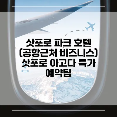 삿포로 파크 호텔 (공항근처 비즈니스) 삿포로 아고다 특가 예약팁