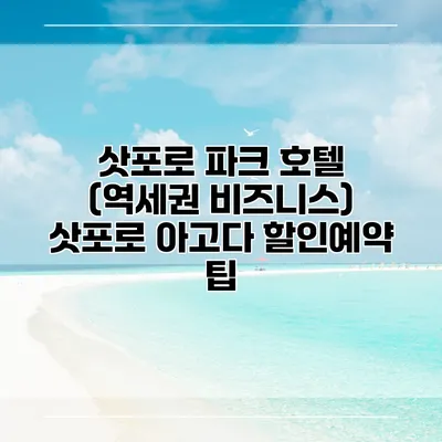 삿포로 파크 호텔 (역세권 비즈니스) 삿포로 아고다 할인예약 팁