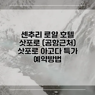 센추리 로얄 호텔 삿포로 (공항근처) 삿포로 아고다 특가 예약방법