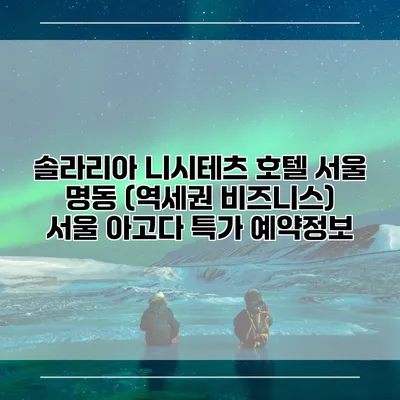 솔라리아 니시테츠 호텔 서울 명동 (역세권 비즈니스) 서울 아고다 특가 예약정보