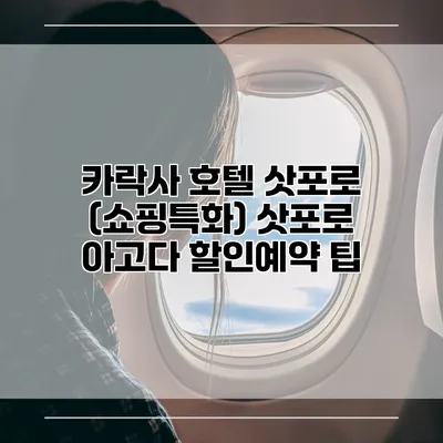 카락사 호텔 삿포로 (쇼핑특화) 삿포로 아고다 할인예약 팁
