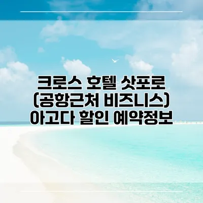 크로스 호텔 삿포로 (공항근처 비즈니스) 아고다 할인 예약정보