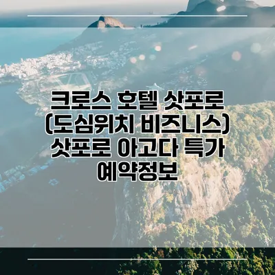 크로스 호텔 삿포로 (도심위치 비즈니스) 삿포로 아고다 특가 예약정보