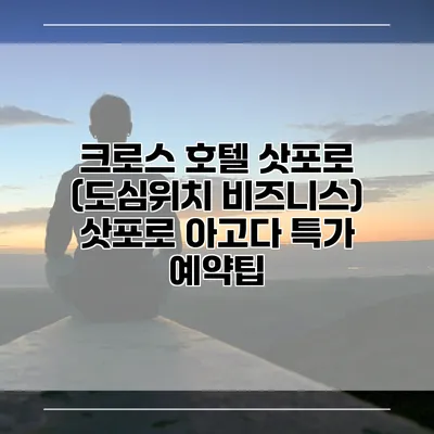 크로스 호텔 삿포로 (도심위치 비즈니스) 삿포로 아고다 특가 예약팁