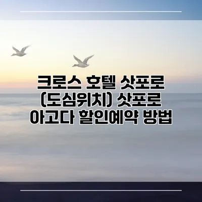크로스 호텔 삿포로 (도심위치) 삿포로 아고다 할인예약 방법