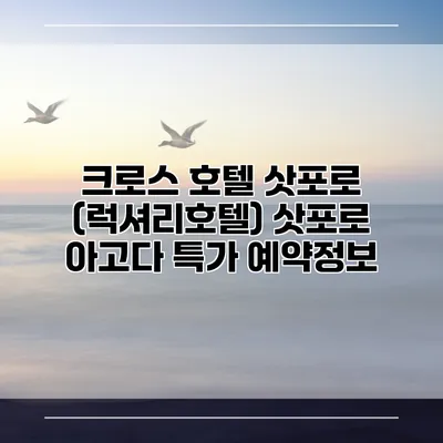 크로스 호텔 삿포로 (럭셔리호텔) 삿포로 아고다 특가 예약정보
