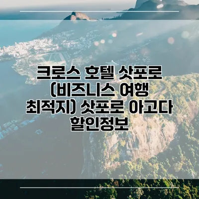 크로스 호텔 삿포로 (비즈니스 여행 최적지) 삿포로 아고다 할인정보