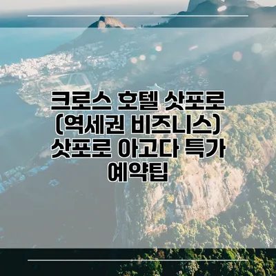 크로스 호텔 삿포로 (역세권 비즈니스) 삿포로 아고다 특가 예약팁