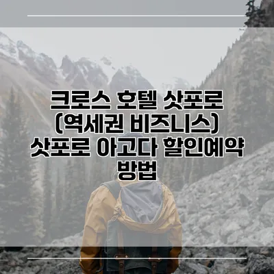 크로스 호텔 삿포로 (역세권 비즈니스) 삿포로 아고다 할인예약 방법