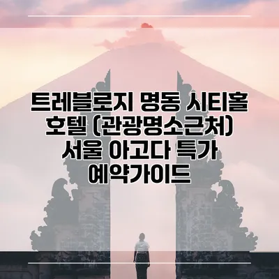 트레블로지 명동 시티홀 호텔 (관광명소근처) 서울 아고다 특가 예약가이드
