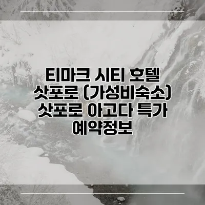 티마크 시티 호텔 삿포로 (가성비숙소) 삿포로 아고다 특가 예약정보