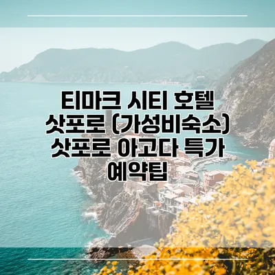 티마크 시티 호텔 삿포로 (가성비숙소) 삿포로 아고다 특가 예약팁