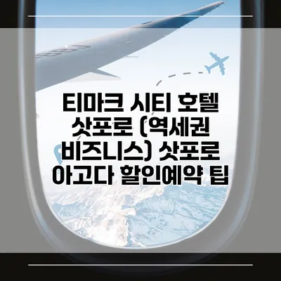 티마크 시티 호텔 삿포로 (역세권 비즈니스) 삿포로 아고다 할인예약 팁