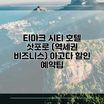 티마크 시티 호텔 삿포로 (역세권 비즈니스) 아고다 할인 예약팁