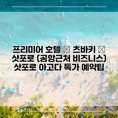 프리미어 호텔 – 츠바키 – 삿포로 (공항근처 비즈니스) 삿포로 아고다 특가 예약팁