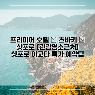 프리미어 호텔 – 츠바키 – 삿포로 (관광명소근처) 삿포로 아고다 특가 예약팁