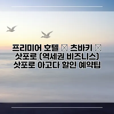프리미어 호텔 – 츠바키 – 삿포로 (역세권 비즈니스) 삿포로 아고다 할인 예약팁