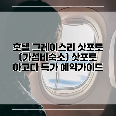 호텔 그레이스리 삿포로 (가성비숙소) 삿포로 아고다 특가 예약가이드