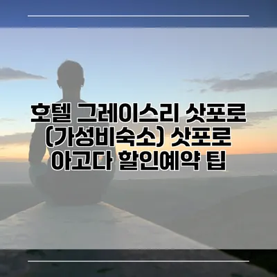 호텔 그레이스리 삿포로 (가성비숙소) 삿포로 아고다 할인예약 팁