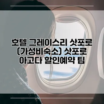 호텔 그레이스리 삿포로 (가성비숙소) 삿포로 아고다 할인예약 팁