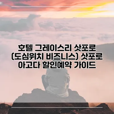 호텔 그레이스리 삿포로 (도심위치 비즈니스) 삿포로 아고다 할인예약 가이드