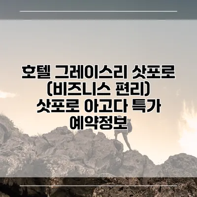 호텔 그레이스리 삿포로 (비즈니스 편리) 삿포로 아고다 특가 예약정보
