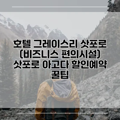 호텔 그레이스리 삿포로 (비즈니스 편의시설) 삿포로 아고다 할인예약 꿀팁