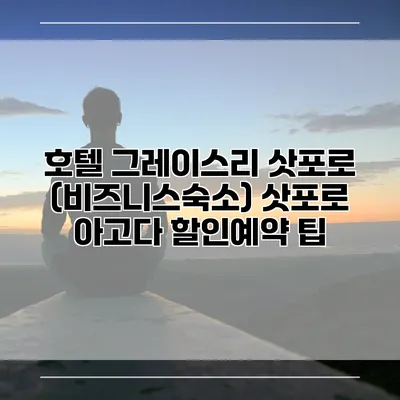 호텔 그레이스리 삿포로 (비즈니스숙소) 삿포로 아고다 할인예약 팁