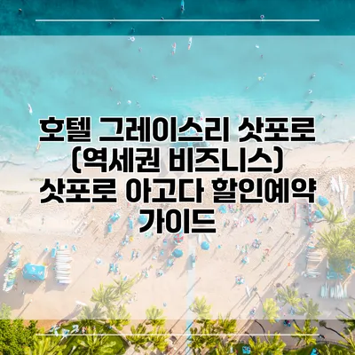 호텔 그레이스리 삿포로 (역세권 비즈니스) 삿포로 아고다 할인예약 가이드