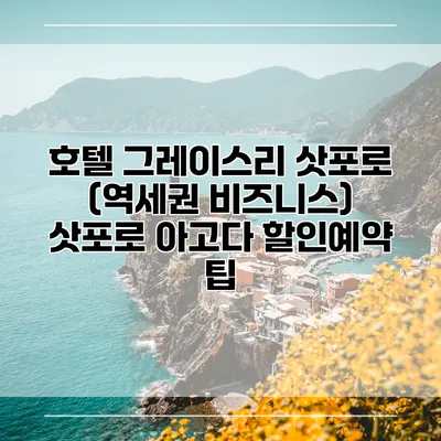 호텔 그레이스리 삿포로 (역세권 비즈니스) 삿포로 아고다 할인예약 팁