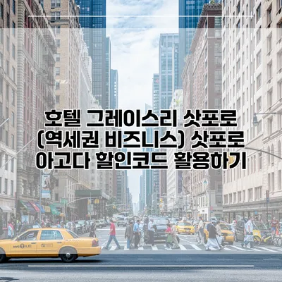 호텔 그레이스리 삿포로 (역세권 비즈니스) 삿포로 아고다 할인코드 활용하기
