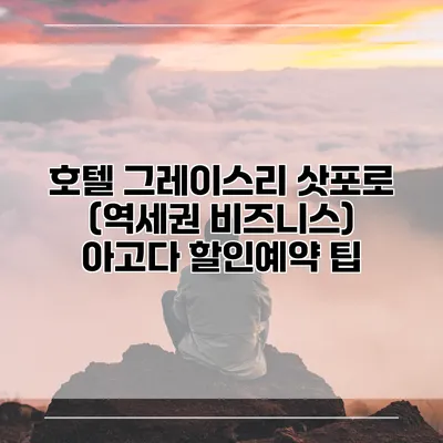 호텔 그레이스리 삿포로 (역세권 비즈니스) 아고다 할인예약 팁