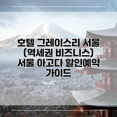 호텔 그레이스리 서울 (역세권 비즈니스) 서울 아고다 할인예약 가이드