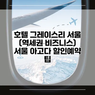 호텔 그레이스리 서울 (역세권 비즈니스) 서울 아고다 할인예약 팁