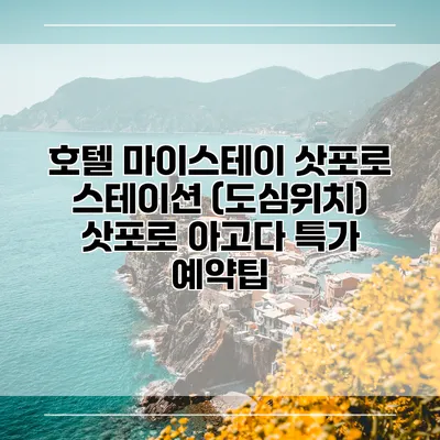 호텔 마이스테이 삿포로 스테이션 (도심위치) 삿포로 아고다 특가 예약팁