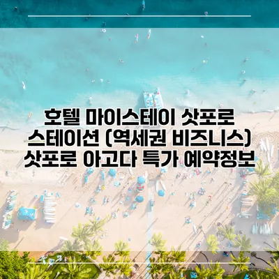 호텔 마이스테이 삿포로 스테이션 (역세권 비즈니스) 삿포로 아고다 특가 예약정보