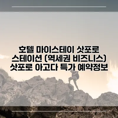 호텔 마이스테이 삿포로 스테이션 (역세권 비즈니스) 삿포로 아고다 특가 예약정보