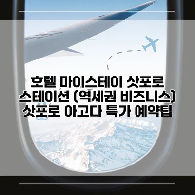 호텔 마이스테이 삿포로 스테이션 (역세권 비즈니스) 삿포로 아고다 특가 예약팁